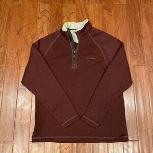 Burgundy columbia quarter zip fleece
